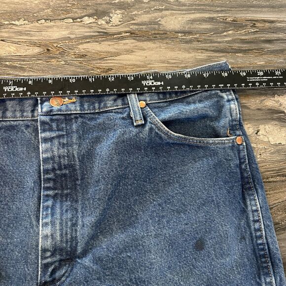 Wrangler Mens Jeans 36x24 Denim Blue 100% Cotton Workwear Farm Trucker 936PWD - Picture 6 of 10